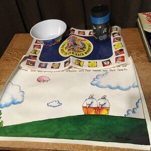 KELLOGGS PLACEMAT FROSTED FLAKES COLLECTORS BOWL DOUBLE DIP CRUNCH WATER BOTTLE